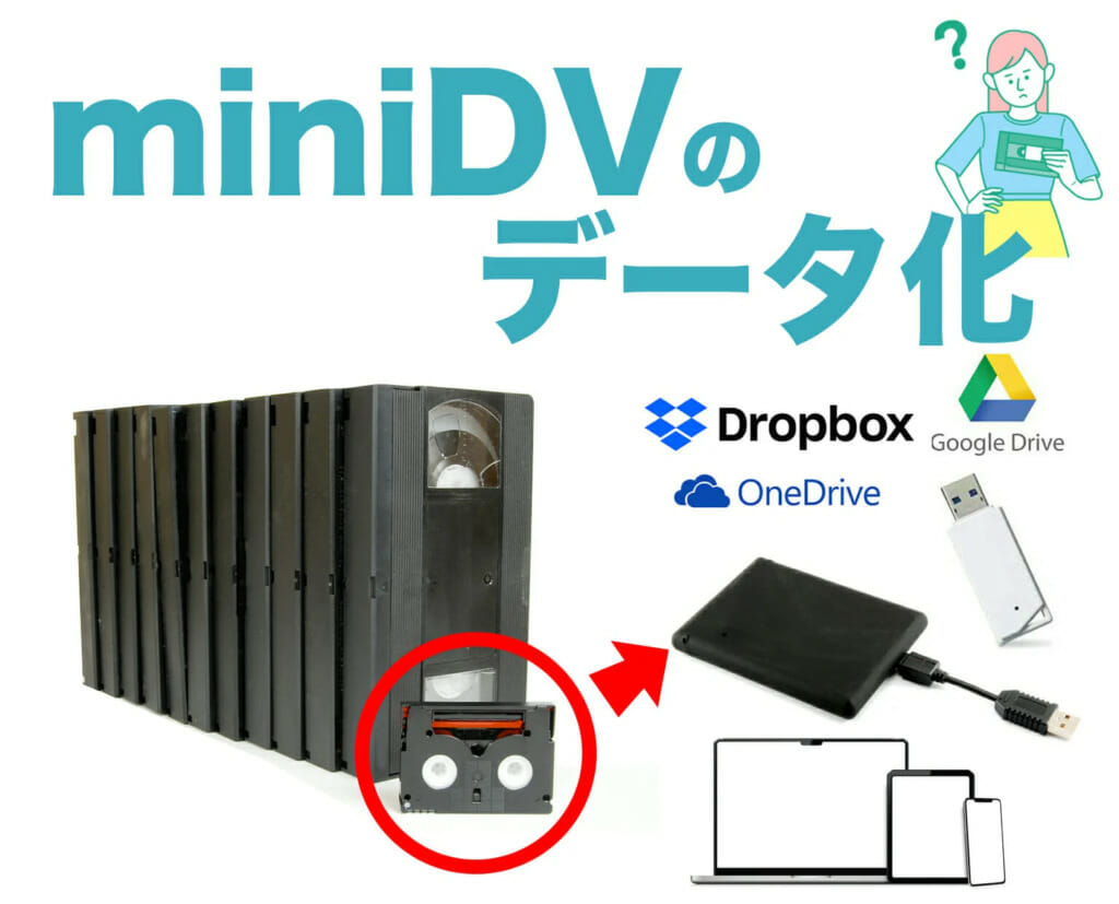 miniDV（ミニDVテープ）をDVDへダビング・データ化する方法、ダビング業者を紹介！