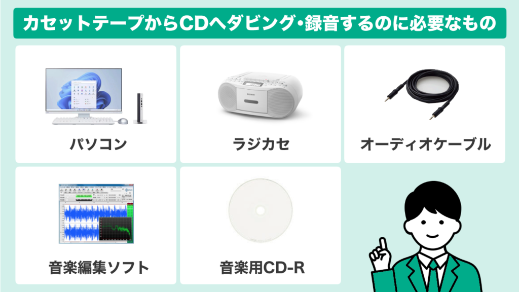 カセットテープからCDにダビング・録音する方法！画像つきで手順を解説
