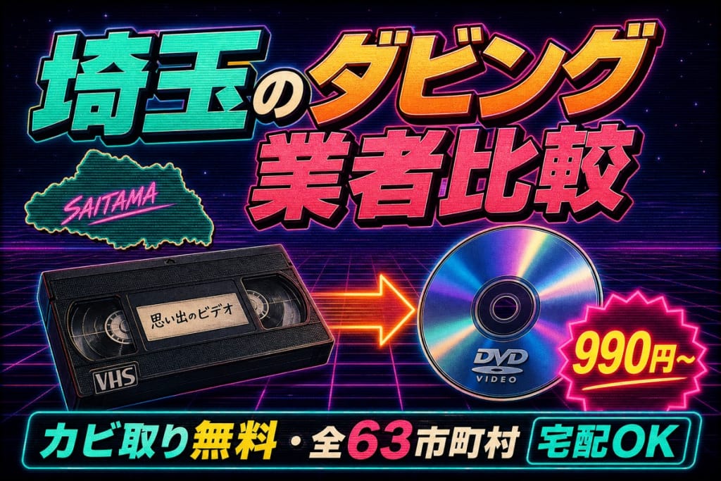 埼玉のダビング業者を徹底比較10社｜VHS・ビデオのDVD/データ化 市区