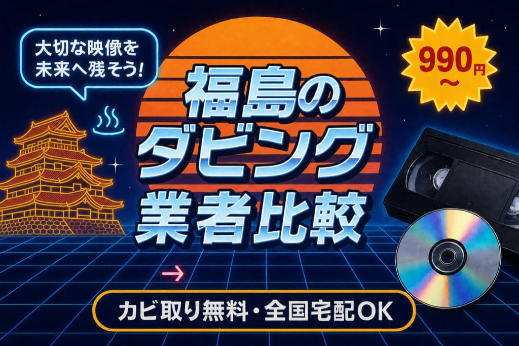 福島のダビング業者を徹底比較｜VHS・ビデオのDVD/データ化【2026年】