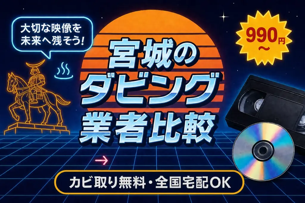 宮城のダビング業者を徹底比較｜VHS・ビデオのDVD/データ化【2026年】