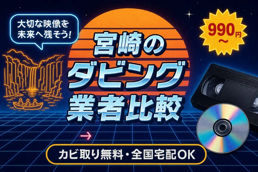 宮崎のダビング業者を徹底比較｜VHS・ビデオのDVD/データ化【2026年】